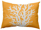 Big Seaweed Polyester Indoor Pillow, Egg Yolk Yellow, 14"x20"