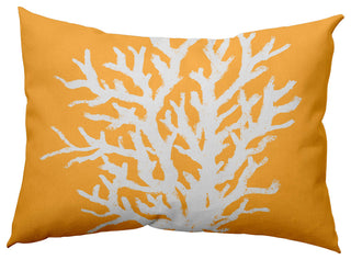 Big Seaweed Polyester Indoor Pillow, Egg Yolk Yellow, 14"x20"
