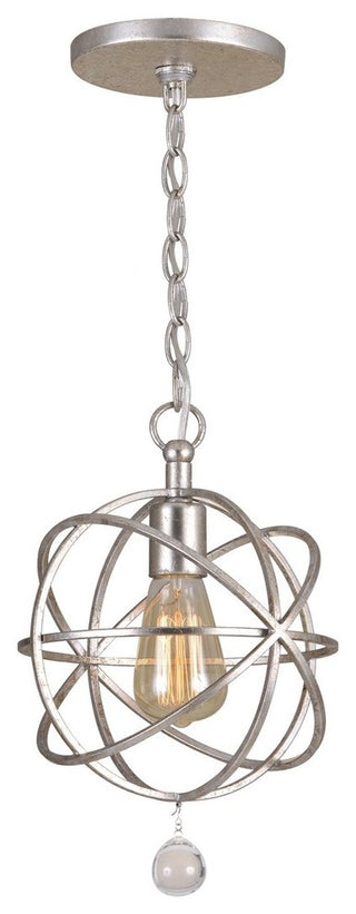 Crystorama 9220OS One Light Pendant Solaris Olde Silver