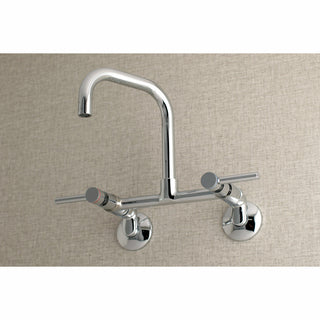 Kingston Brass Two-Handle Wall Mount Kitchen Faucet, Polished Chrome