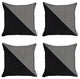 Set of 4 Black Houndstooth Pillow Covers