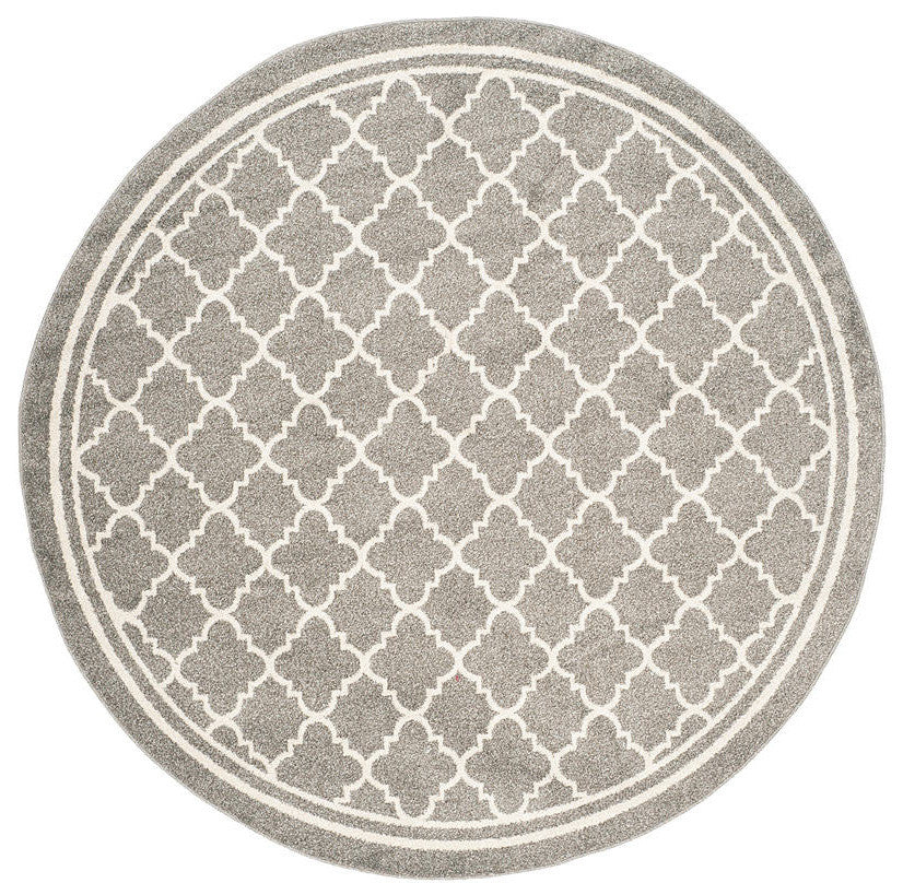 Safavieh Amherst Amt422R Outdoor Rug, Dark Grey/Beige, 2'3" X 11'0"