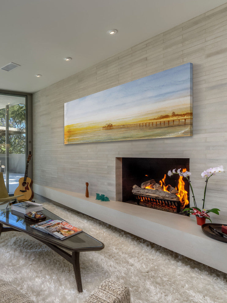 "Malibu Pier" Fine Art Canvas Print, 60"x20"