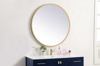Modern Brass Led Mirror