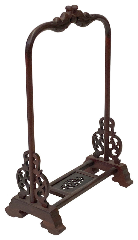 Chinese Wood RuYi Hanging Ring Display Stand Miniature Easel Hws2841