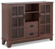 42"x12"x32" Walnut Mdf Cabinet