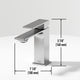 VIGO Dunn 6" H Single Handle Single Hole Bathroom Faucet, Brushed Nickel, Without Extras