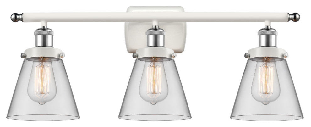 Innovations 916-3W-WPC-G62-LED 3-Light Vanity Light, White, Polished Chrome