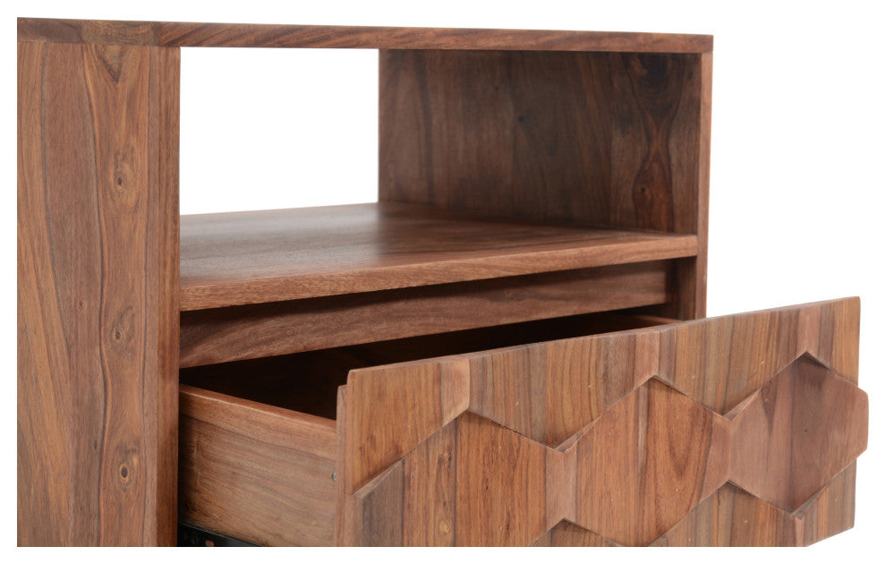 O2 Nightstand Brown