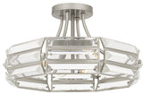 Quoizel QSF6209 Padilla 4 Light 17"W Semi-Flush Drum Ceiling - Brushed Nickel