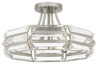 Quoizel QSF6209 Padilla 4 Light 17"W Semi-Flush Drum Ceiling - Brushed Nickel