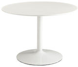 Modern White Revolve Round Wood Dining Table