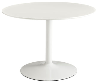 Modern White Revolve Round Wood Dining Table