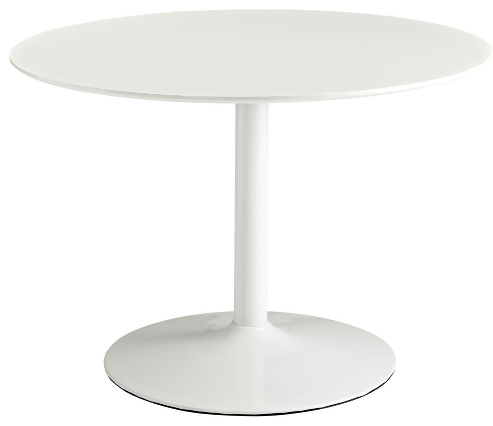 Modern White Revolve Round Wood Dining Table