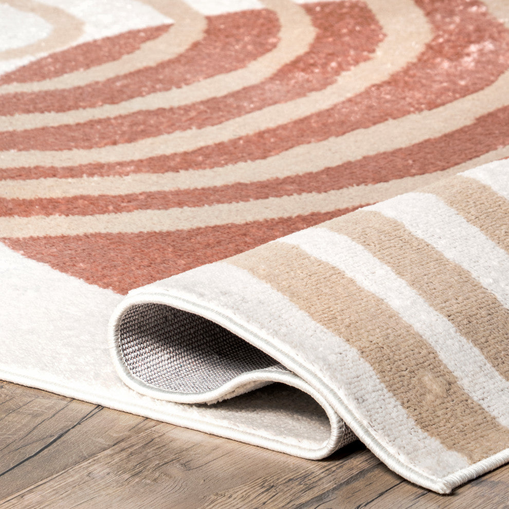 Nuloom Shandra Abstract Sky Area Rug, Blush 8'10"x12'