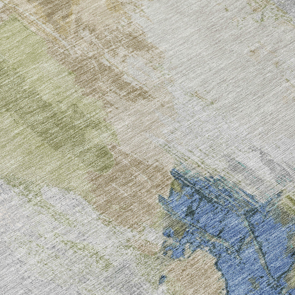 Machine Washable Indoor/Outdoor Chantille ACN1914 Beige 9' x 12' Rug