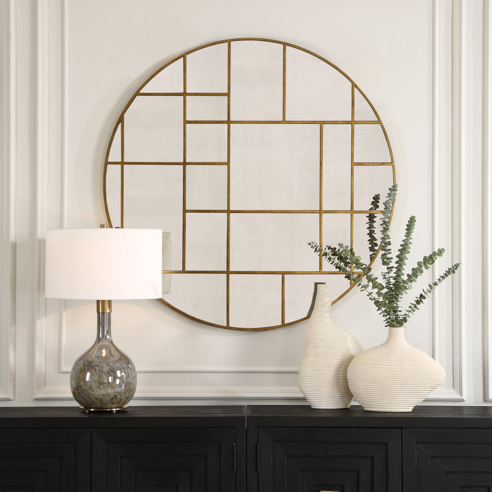 Uttermost - 09969 - Mirror - Geometric - Antiqued Gold Leaf