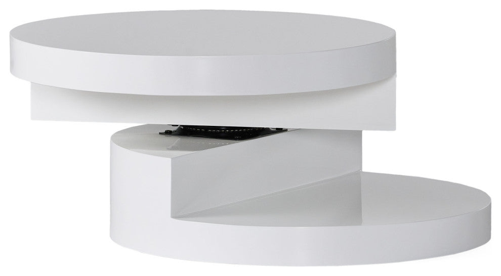 GDF Studio Emerson Small Circular Mod Swivel Coffee Table