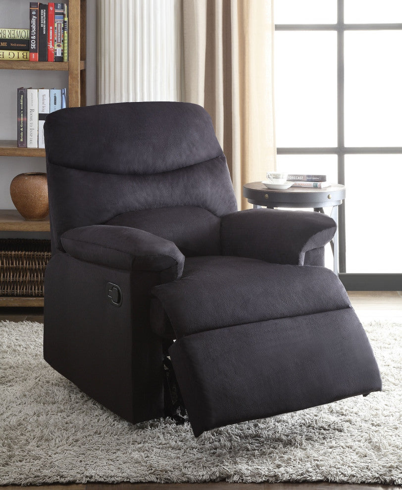 Motion Recliner, Black Woven Fabric