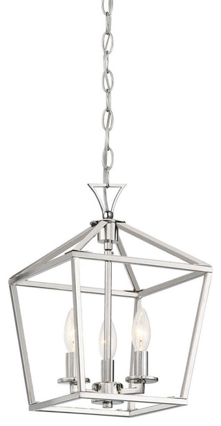 Polished Nickel Three Light Pendant from the Townsend Collection