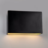 Rectangle Wall Sconce, Closed Top, 16", Dedicated LED, Carbon, Matte Black