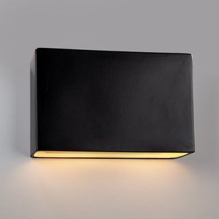 Rectangle Wall Sconce, Closed Top, 16", Dedicated LED, Carbon, Matte Black