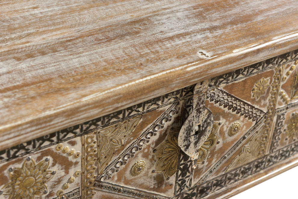 Elephant Wooden Carved Trunk Coffee Table
