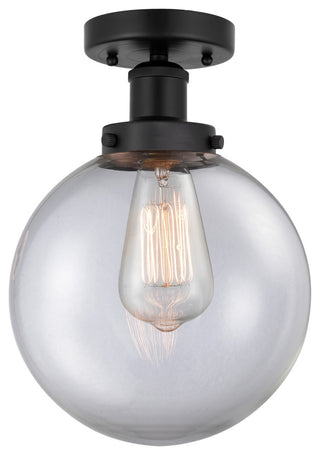 Beacon 1-Light 6.5" Semi-Flush Mount Matte Black