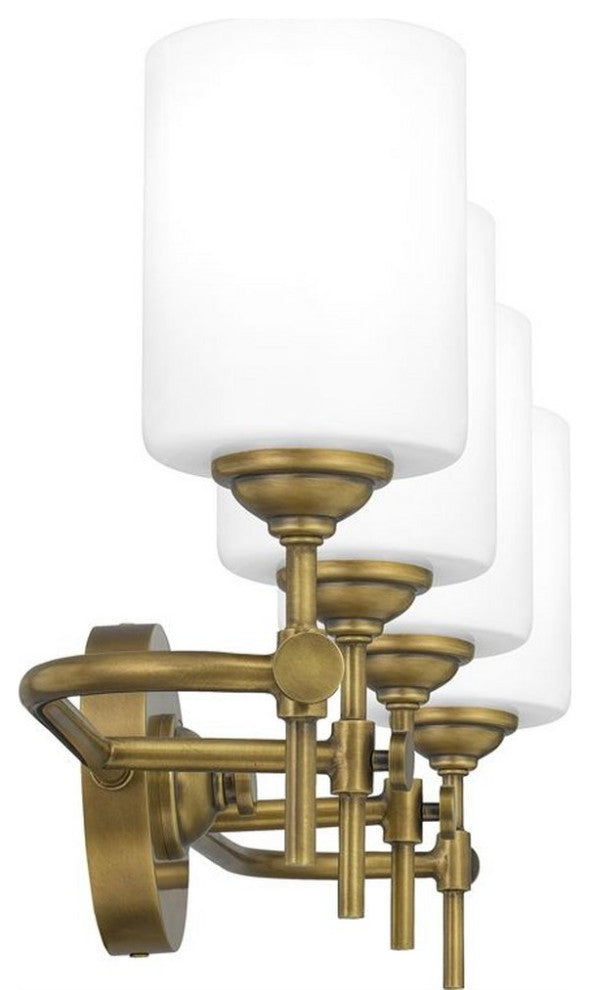 Aria 4-Light Bath Vanity, Weathered Brass