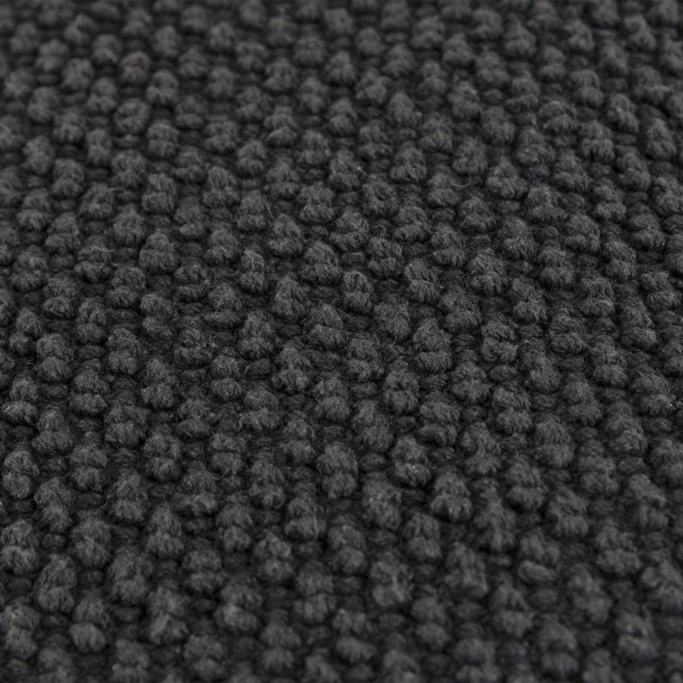 Black Nubby Textured Modern Throw Pillow