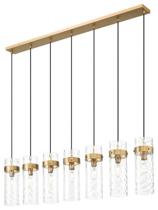 Z-Lite 7002P5-7L Fontaine 7 Light 57"W Linear Chandelier - Matte Black