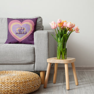 Be Mine Decorative Throw Pillow, Muted Purple, 26"x 26"