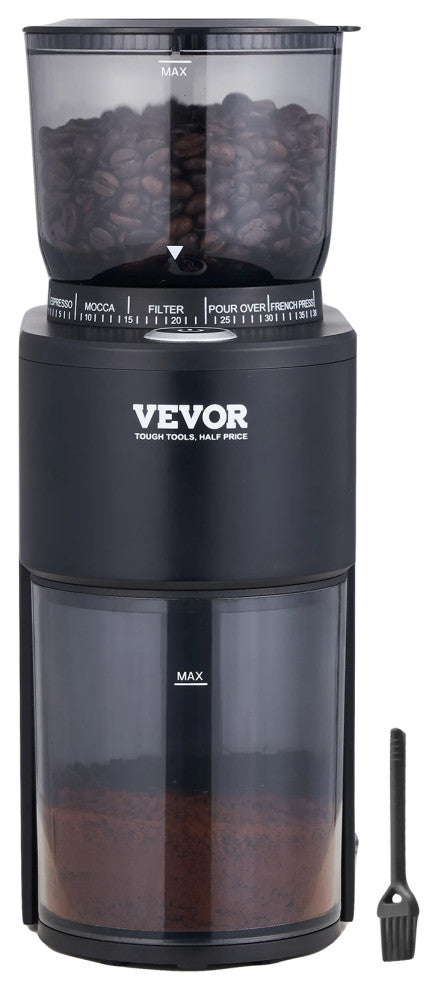 VEVOR Coffee Grinder 20 Cups Electric Burr Mill 40MM Conical Burrs for Espresso