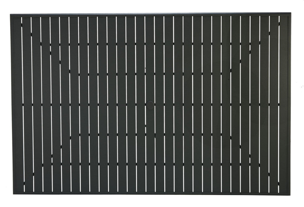 Slat 60" x 91" Rectangular Top With Hole, Driftwood