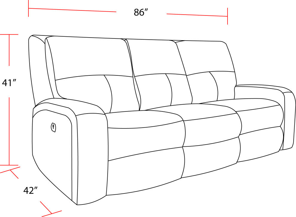 Polaris Slate Power Reclining Sofa and Recliner