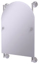 Monte Carlo Arched Top Frameless Rail Mounted Mirror, Polished Chrome