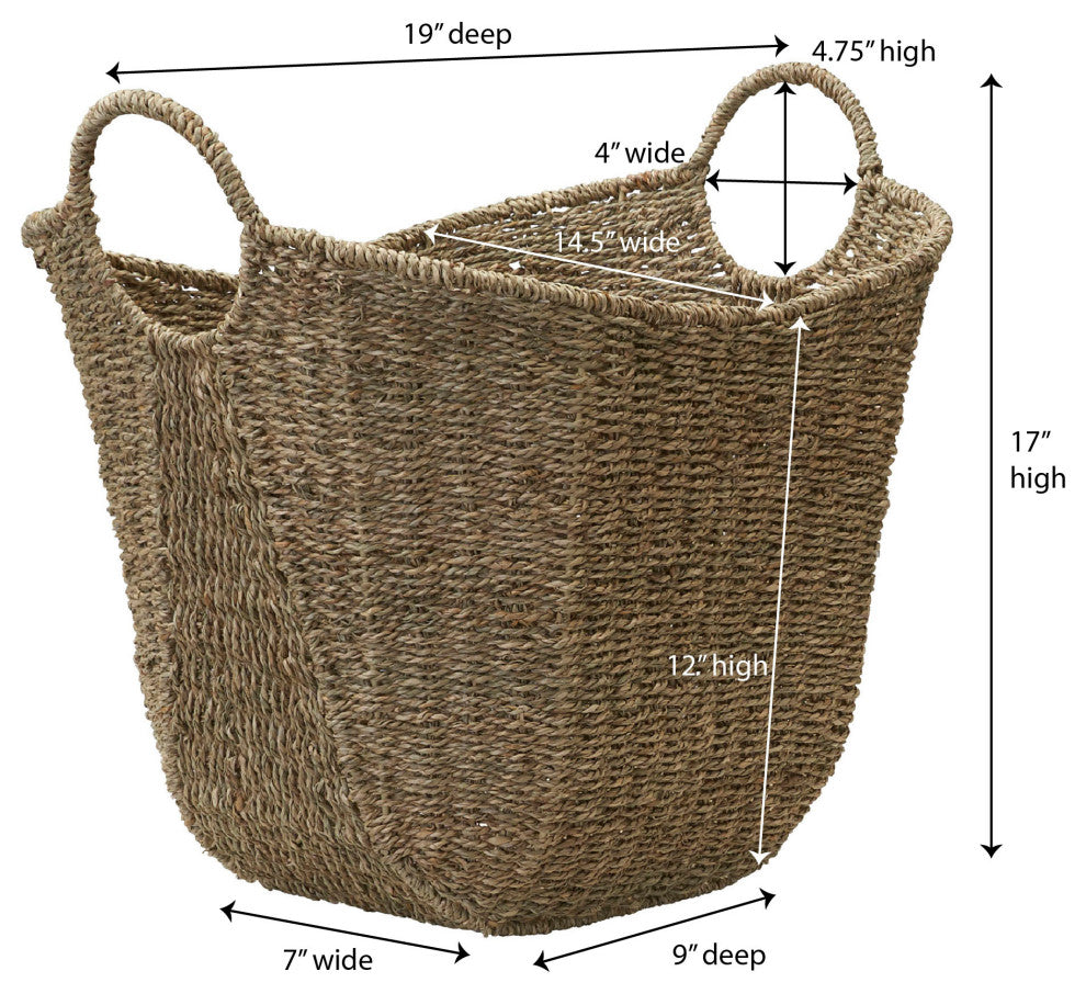 Natural Seagrass Basket With Handles