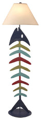 Weathered Morning Jewel and Key West Striped Bonefish Floor Lamp