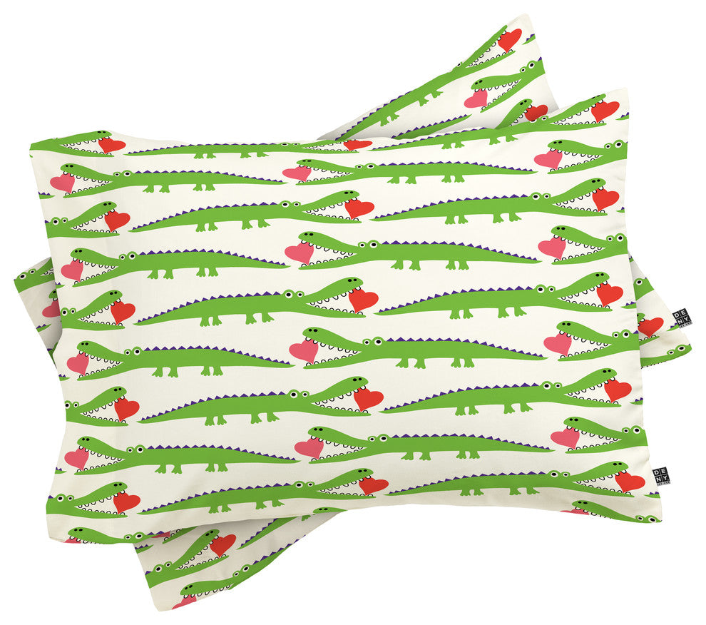 Deny Designs Andi Bird Alligator Love Pillow Shams, King