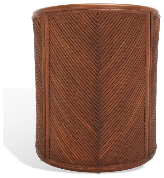 Safavieh Barnette Rattan Pole Accent Chair Amber / Beige