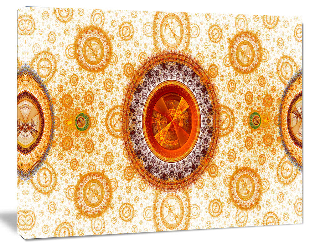 Yellow Psychedelic Relaxing Art, Oversized Abstract Canvas Art Print, 60x40