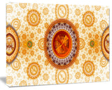 Yellow Psychedelic Relaxing Art, Oversized Abstract Canvas Art Print, 60x40