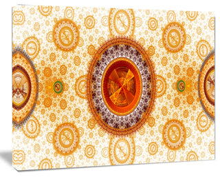 Yellow Psychedelic Relaxing Art, Oversized Abstract Canvas Art Print, 60x40