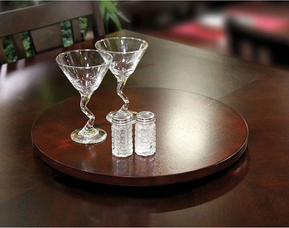 Benzara BM123812 Susie Transitional Lazy Susan , Espresso