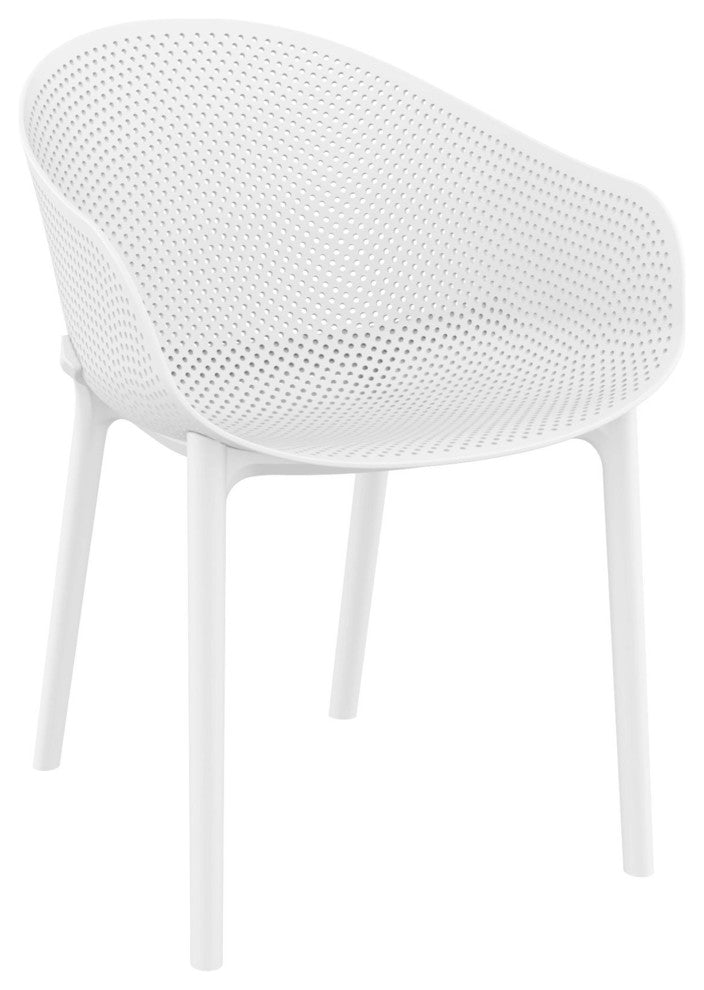 Compamia Sky Outdoor Dining Chair, Set of 2, White