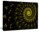 "Endless Spiral Snail Yellow" Abstract Digital Art Canvas Print