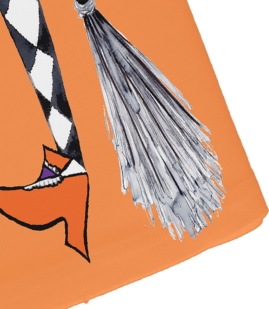 Fly Away Witch 19" Orange Halloween Print Napkin, Set of 4