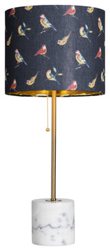Isla Marble Base Lamp With Bird Shade