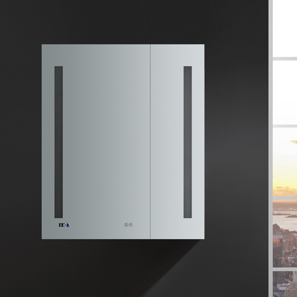 Fresca Tiempo 30" Widex36" Tall Bathroom Medicine Cabinet With LED Lighting