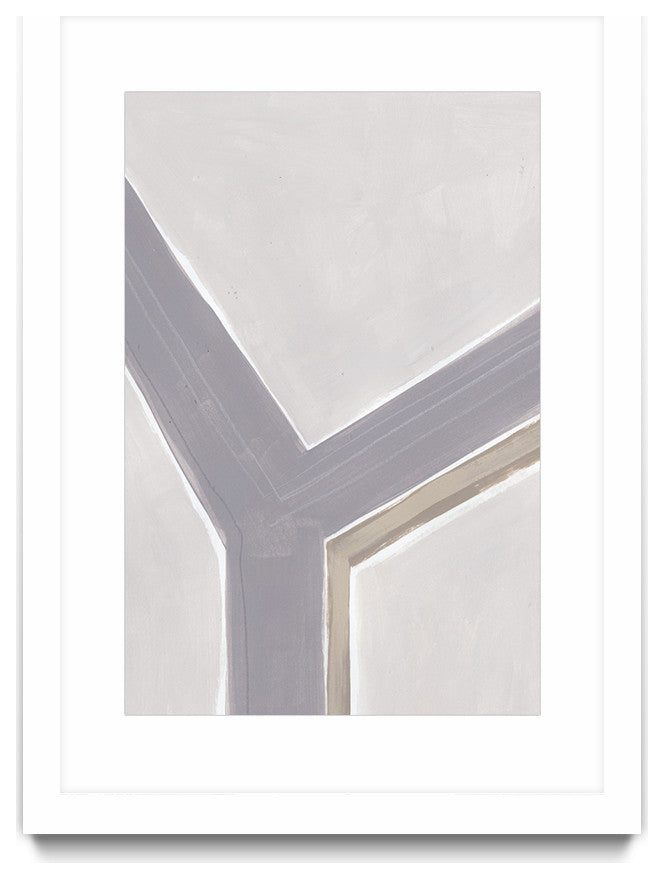 "Neutral Impact I" Matted and Framed, 52" x 36"